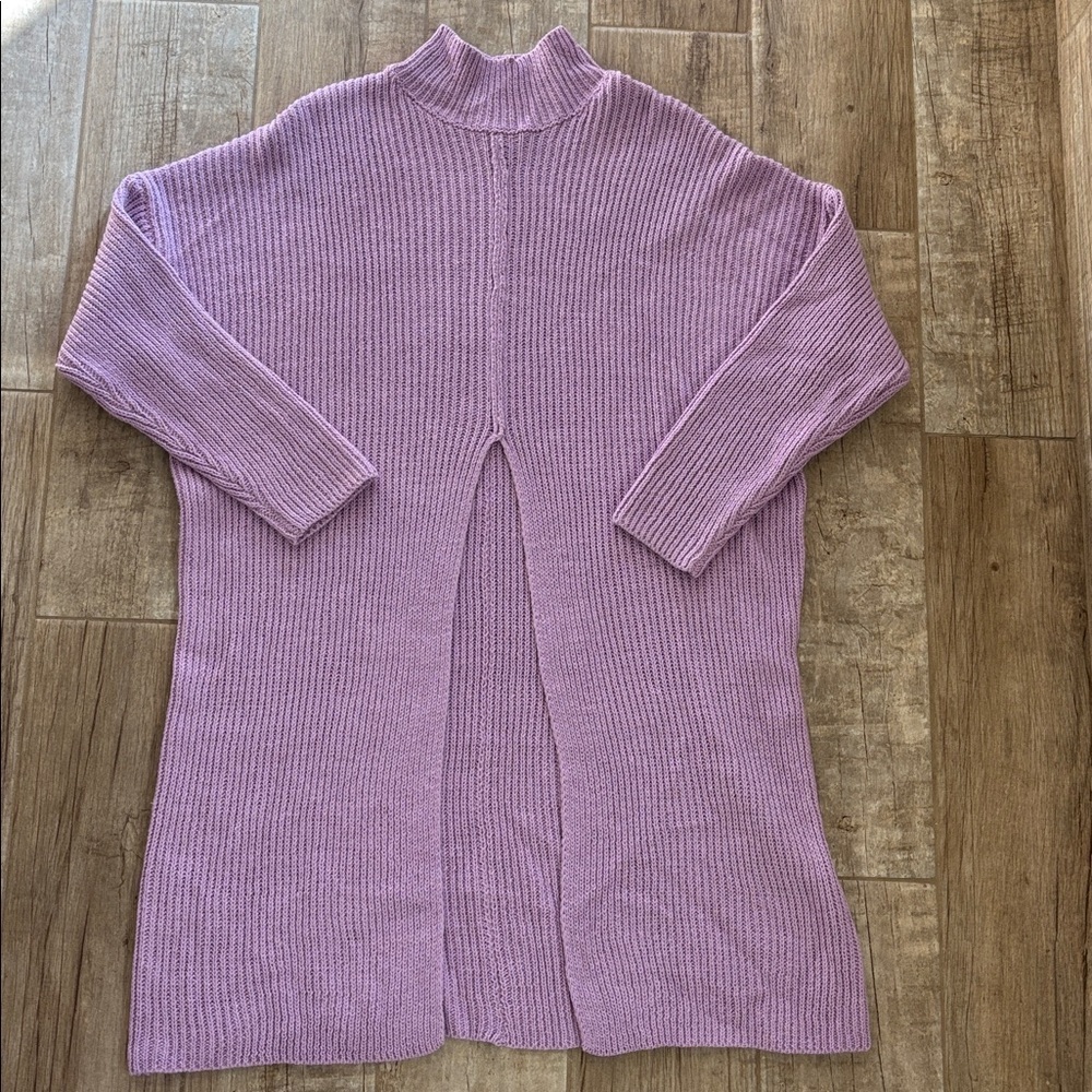 HYFVE Lavender Ribbed Turtleneck Sweater